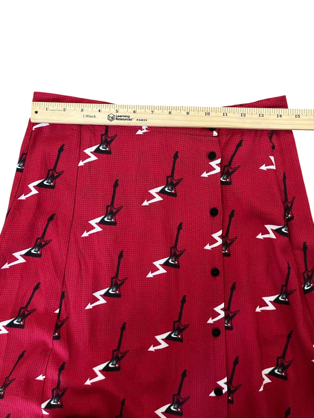 Zadig & Voltaire Rouge June Guitare Midi Skirt, Size 38 / Medium - Picture 12 of 13
